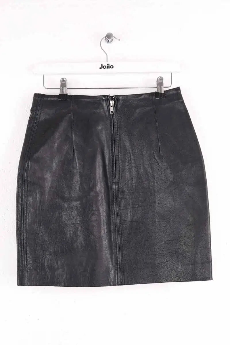 Mini jupe Maje Noir en Cuir