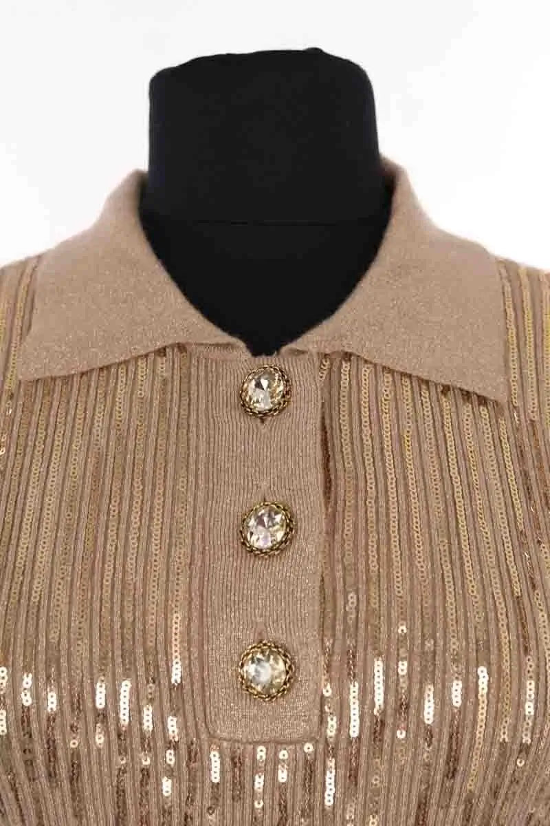 Pull Pinko Doré en Laine