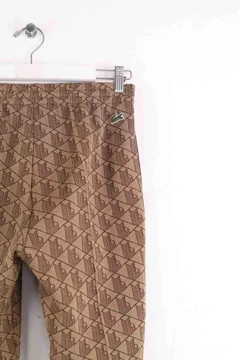 Pantalon droit Lacoste Camel en Coton