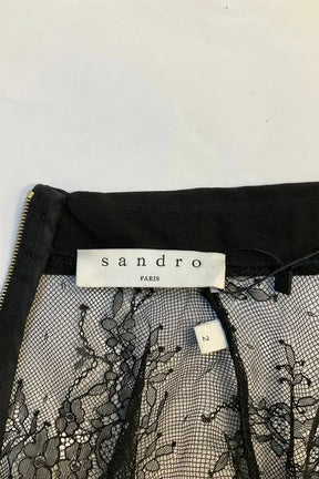Robe Sandro Noir en Synthétique