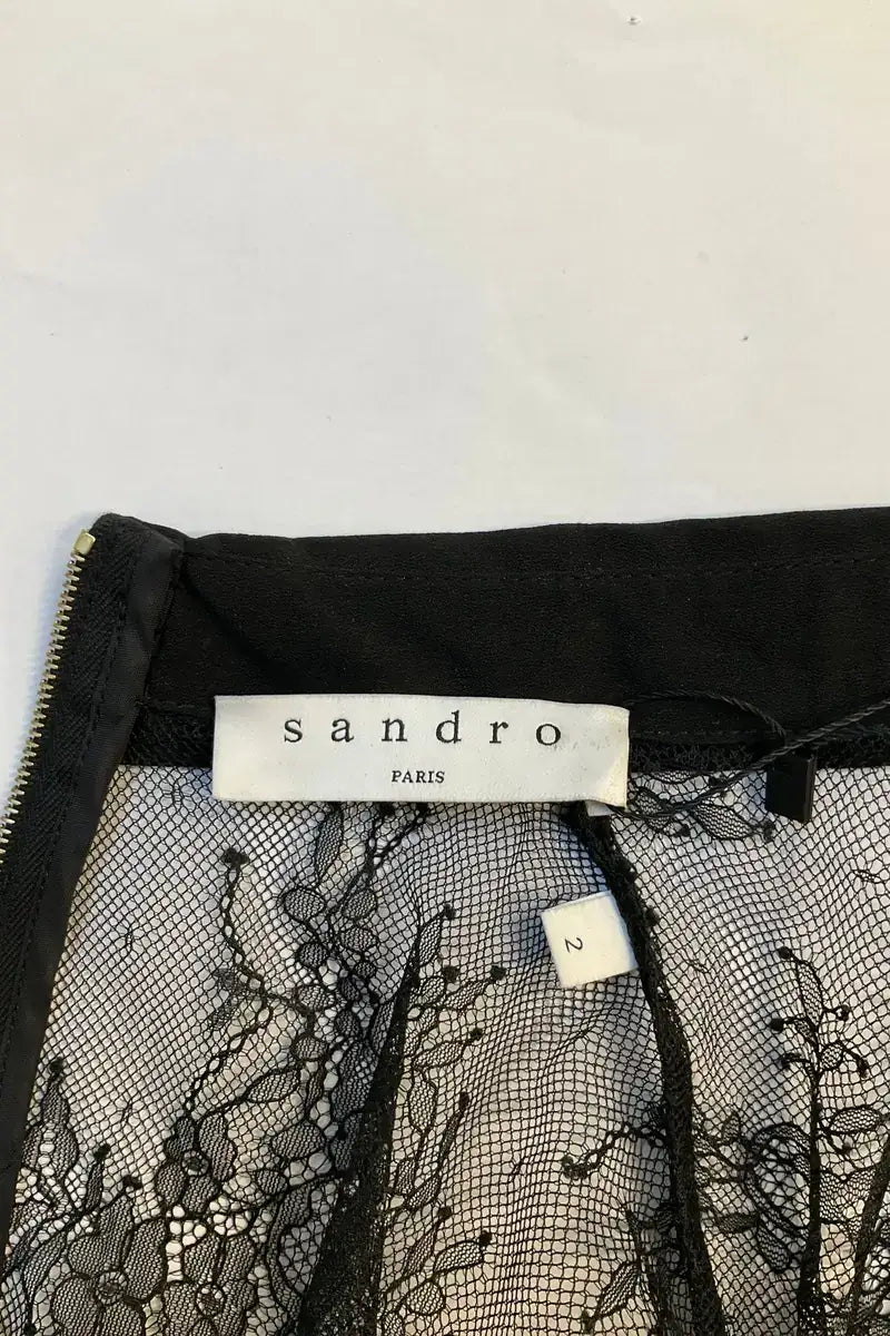 Robe Sandro Noir en Synthétique