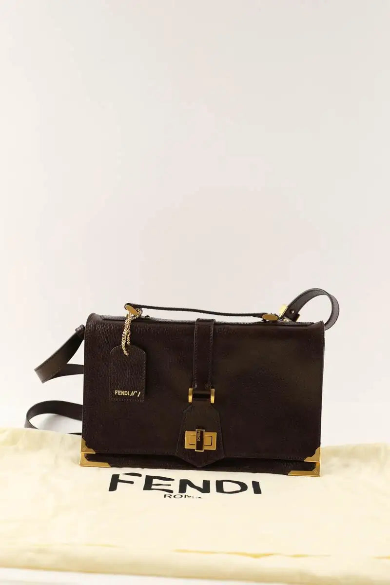 Sac à bandoulière Fendi Classico no. 1 Marron en Cuir