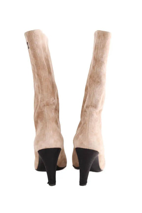 Bottes Chanel Camel en Daim
