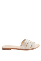 Mules LK Bennett Riley Doré en Tissu, taille 38 - Seconde Main