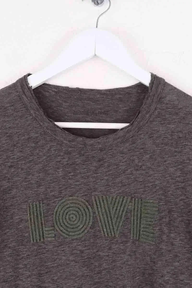T-shirt "LOVE" Zadig & Voltaire Gris en Coton
