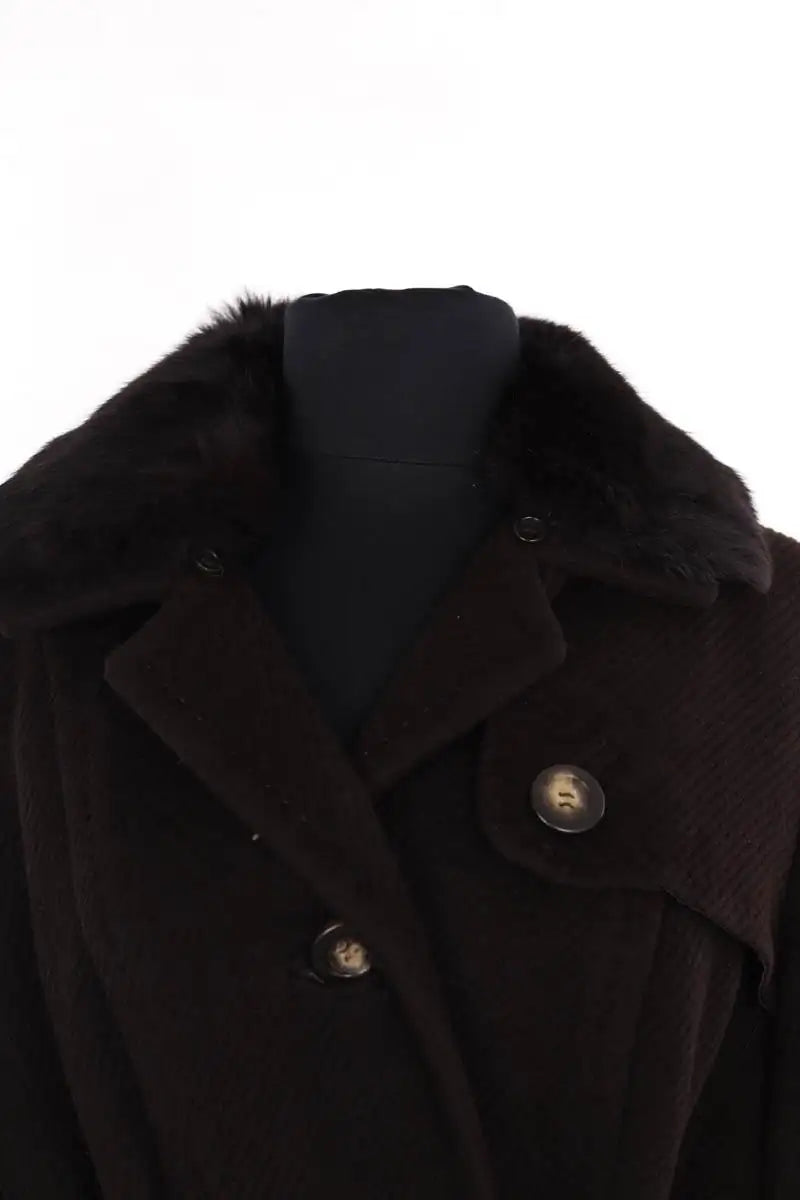 Manteau Laine Angora Gerard Darel Marron en Laine