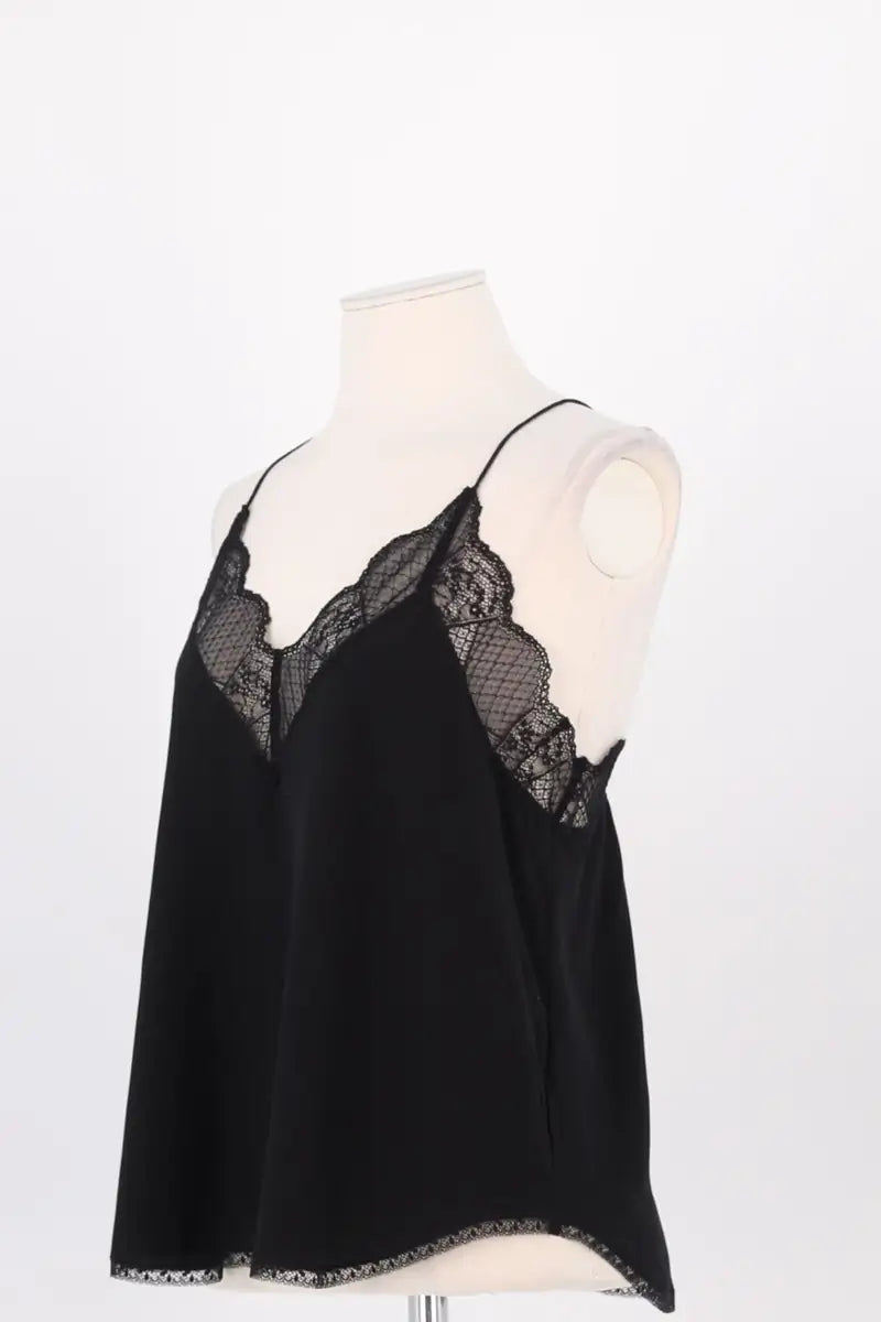 Top sans manche Zadig & Voltaire Noir en Soie