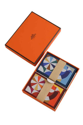 Set de 2 jeux de bridge cheval Natté Hermès Orange en 