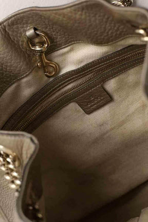 Cabas Gucci Soho Beige en Cuir