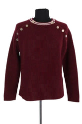 Pull Maje Bordeaux en Coton, taille S - Seconde Main