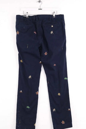 Pantalon droit Ralph Lauren Bleu en Coton