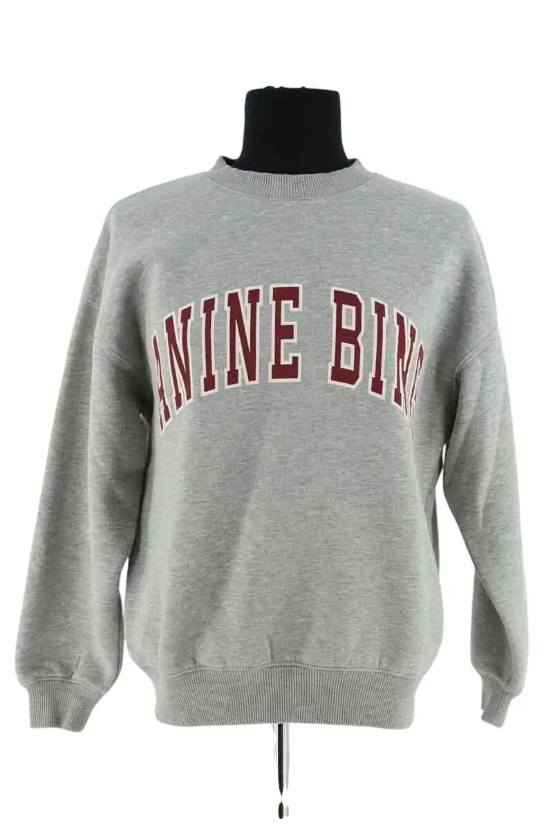 Sweatshirt Anine Bing Gris en Coton, taille XS - Seconde Main