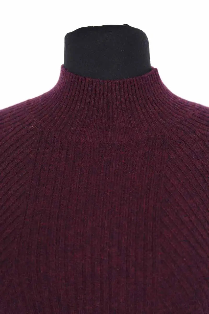Robe Eric Bompard Bordeaux en Cachemire