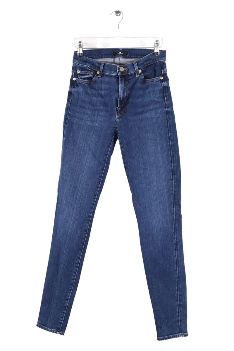 Jean slim 7 For All Mankind Bleu en Coton, taille L - Seconde Main