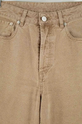 Jean large Laurence Bras Beige en Coton
