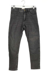 Jean slim Sézane Anthracite en Coton, taille XS - Seconde Main