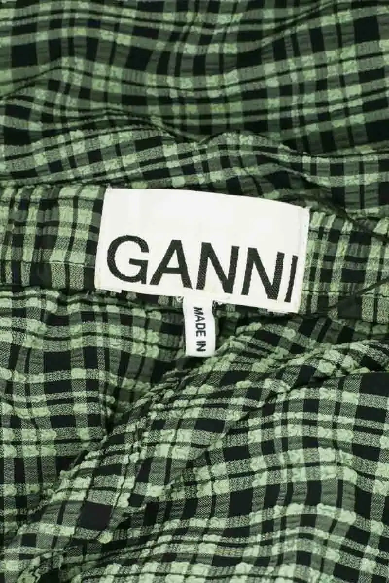 Robe Ganni Vert en Synthétique