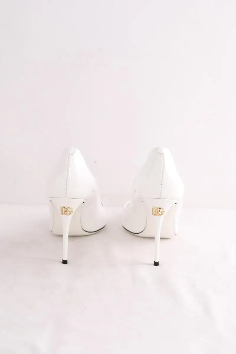 Talons Dolce & Gabbana Blanc en Cuir