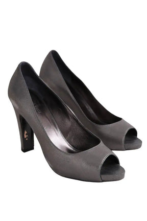 Talons Max Mara Gris en Cuir