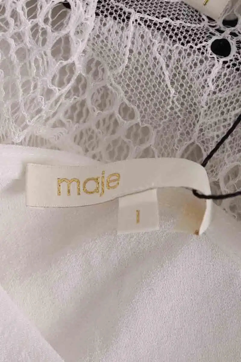 Gilet Maje Blanc en Synthétique