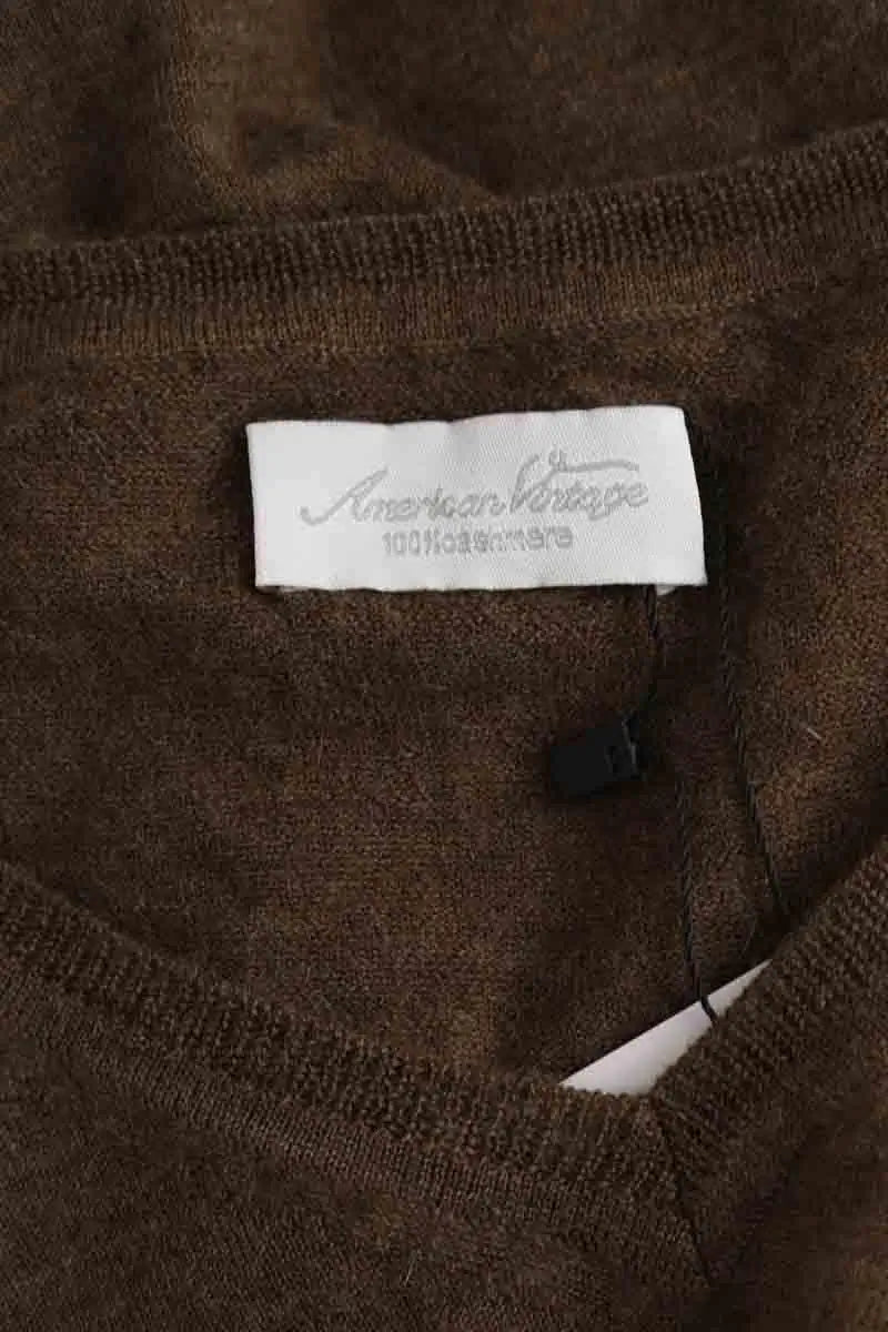 Robe American Vintage Marron en Cachemire