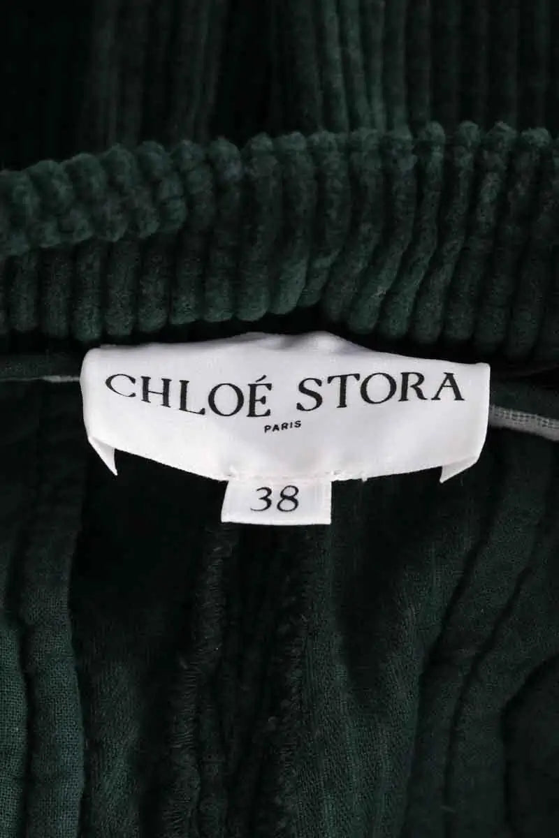 Pantalon Chloé Stora Vert en Coton