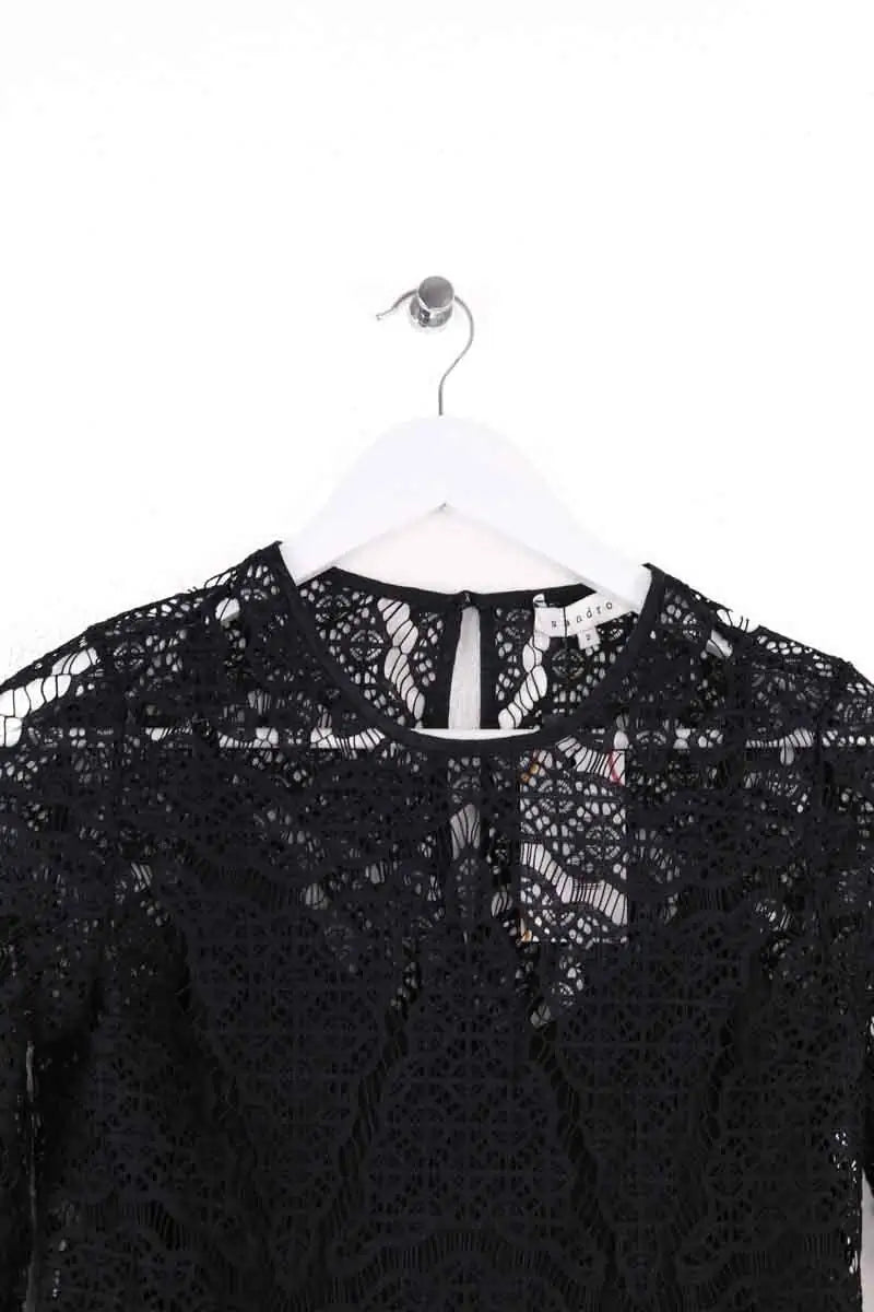Blouse Sandro Noir en Synthétique