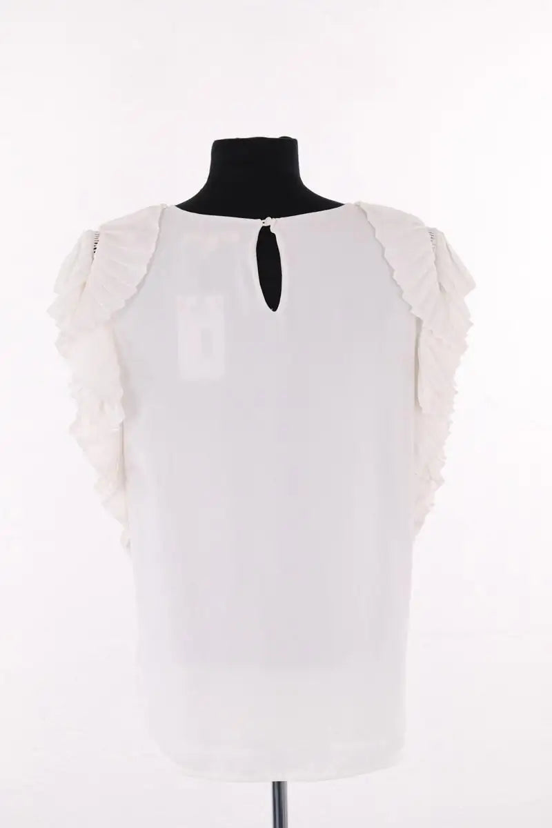 Blouse Maje Blanc en Synthétique