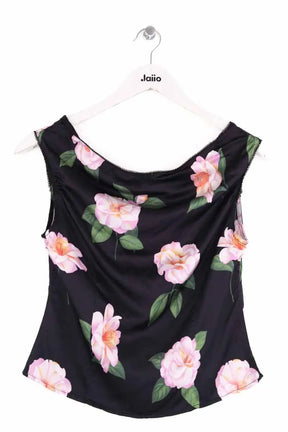 Top sans manche Rouje Noir en Viscose