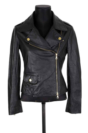 Veste en cuir Moschino  Noir