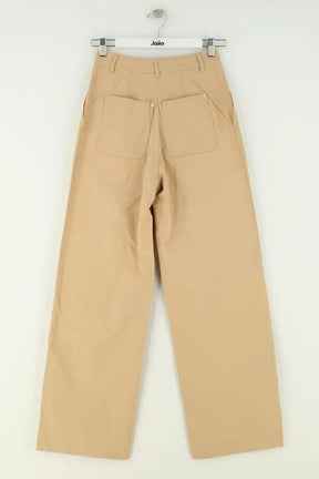 Pantalon droit Lacoste Beige en Coton