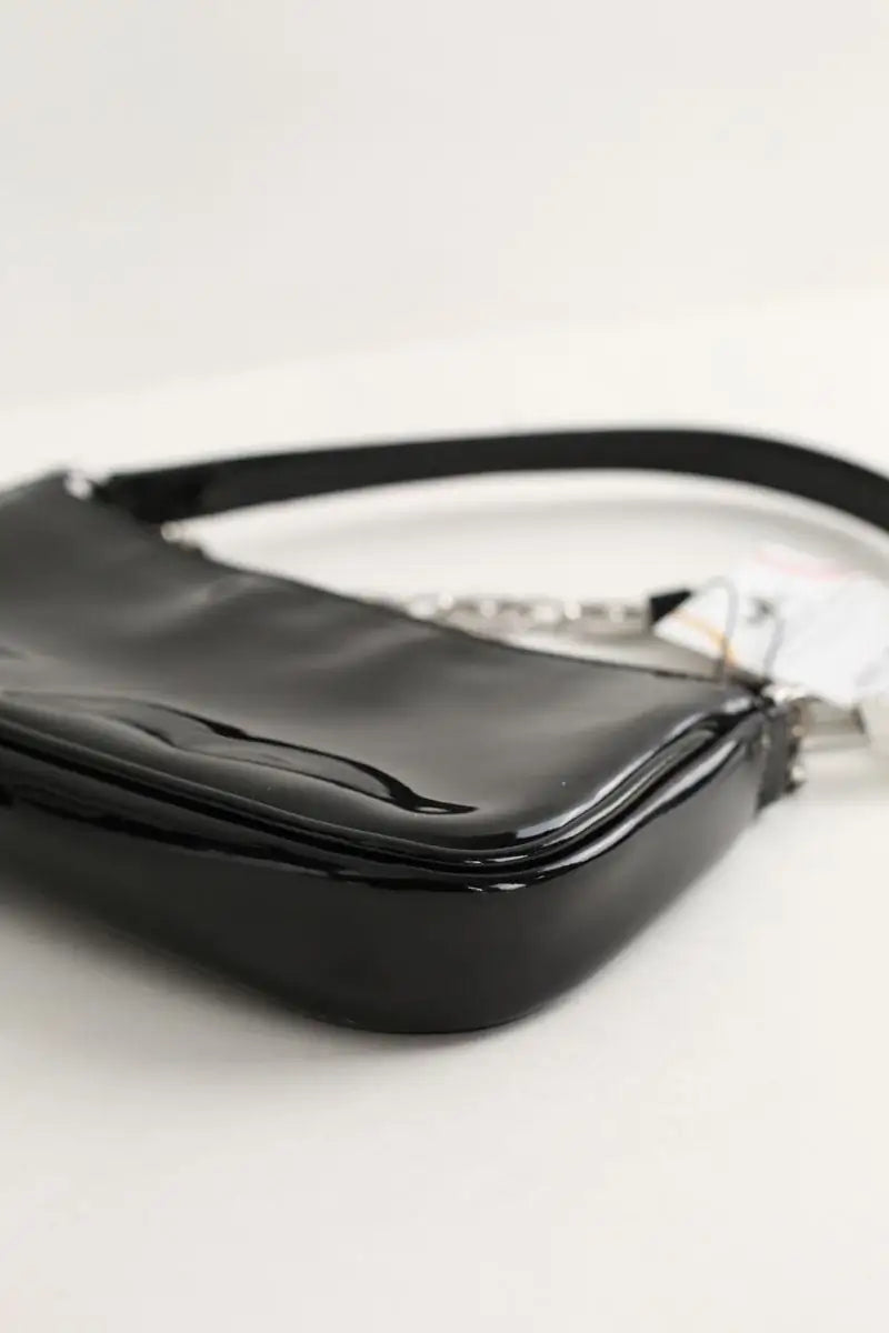 Mini sac By Far Noir en Cuir verni