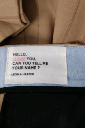 Pantalon droit Leon & Harper  Marron