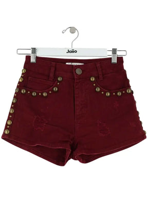 Mini short Sandro Bordeaux en Coton, taille S - Seconde Main