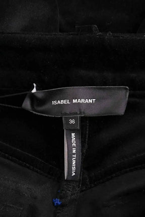 Pantalon droit Isabel Marant Noir en Velours
