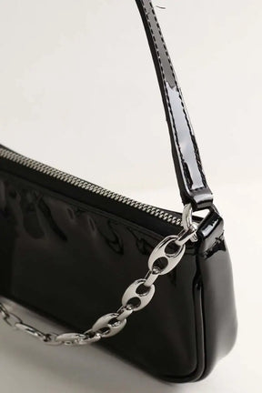Mini sac By Far Noir en Cuir verni