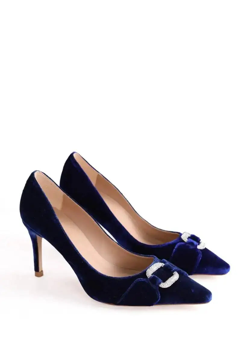Talons LK Bennett Thelma Bleu en Velours