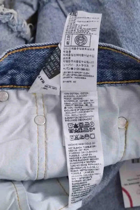 Mini short Levi's 501 Bleu en Coton