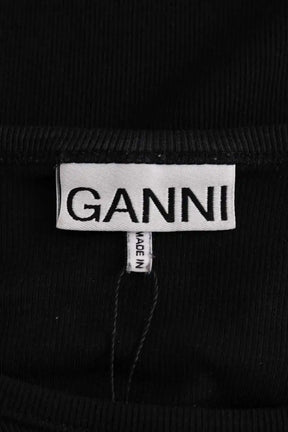 T-shirt Ganni Noir en Coton