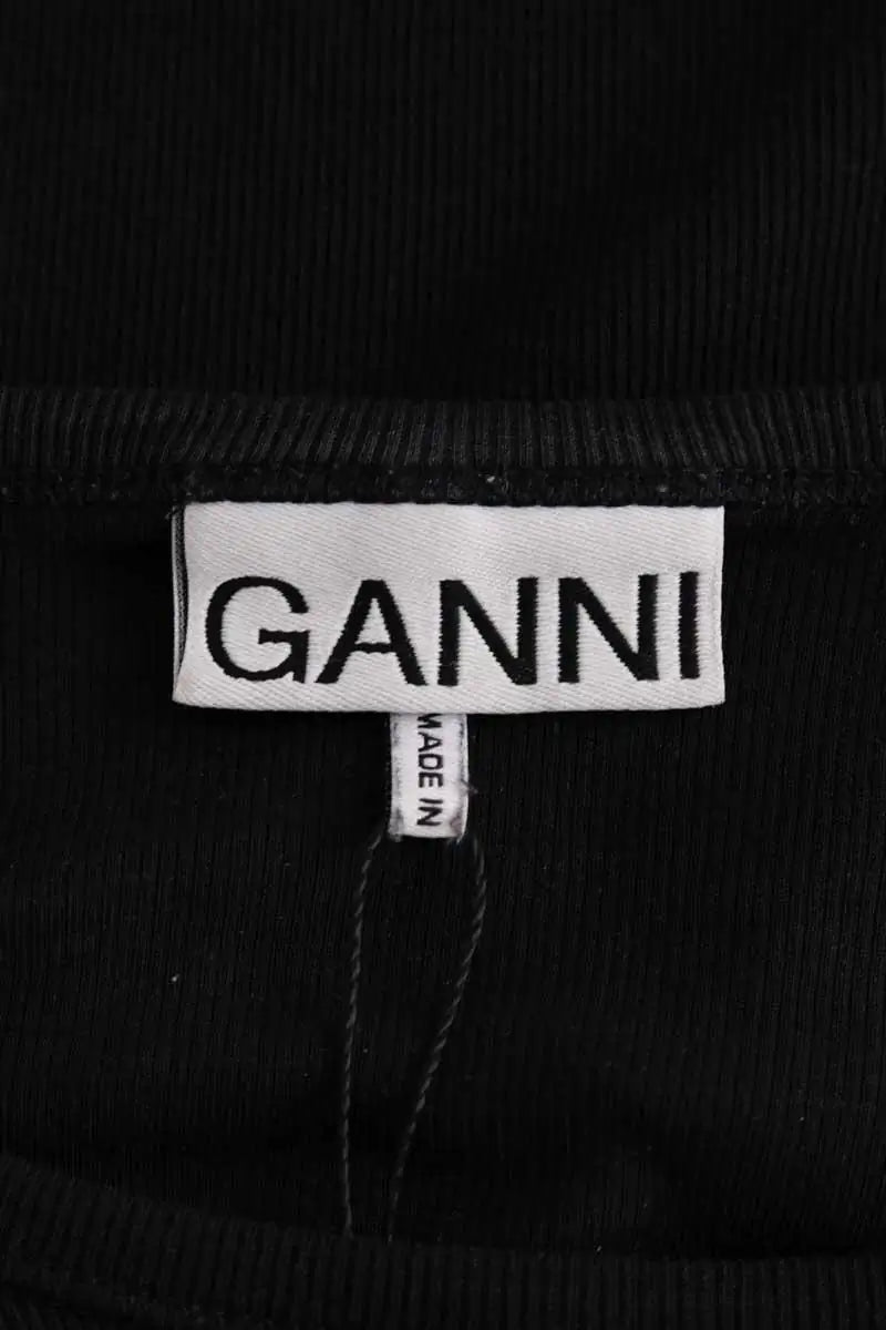 T-shirt Ganni Noir en Coton