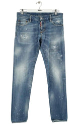 Jean droit Dsquared2 Bleu en Coton, taille L - Seconde Main