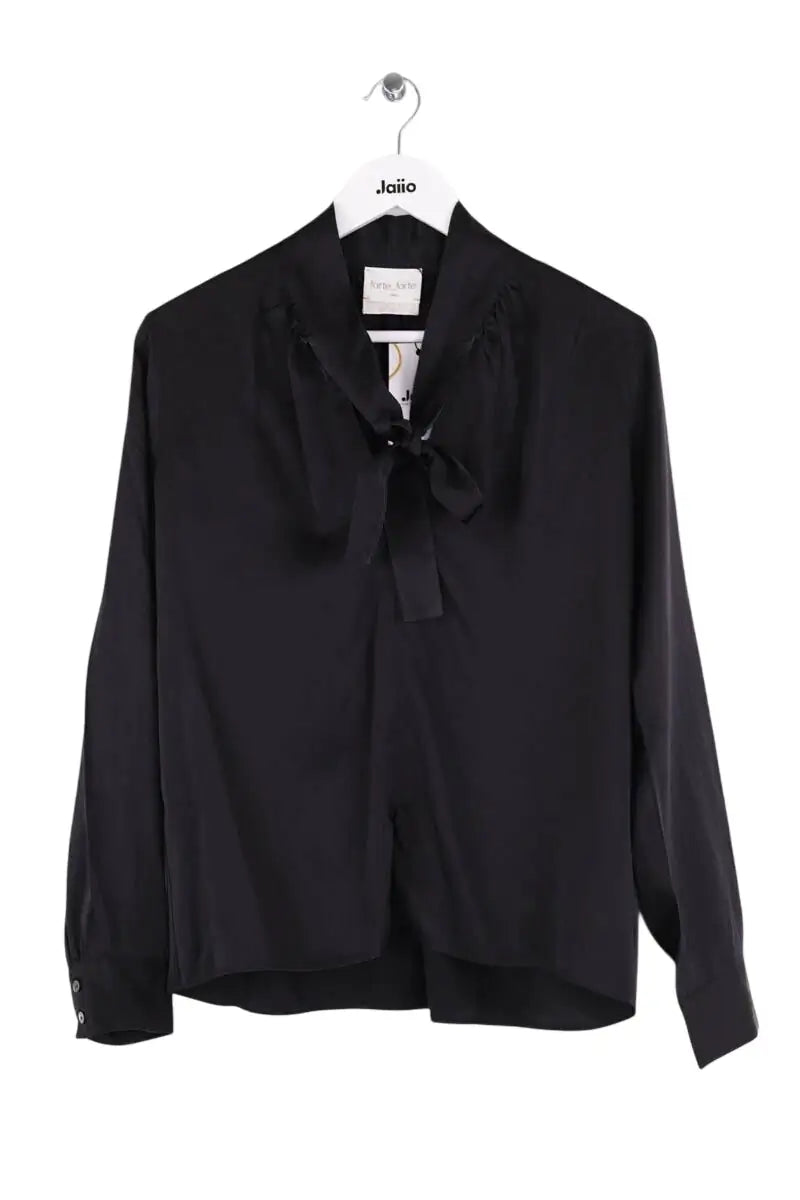 Blouse Forte_Forte Noir en Soie, taille S - Seconde Main