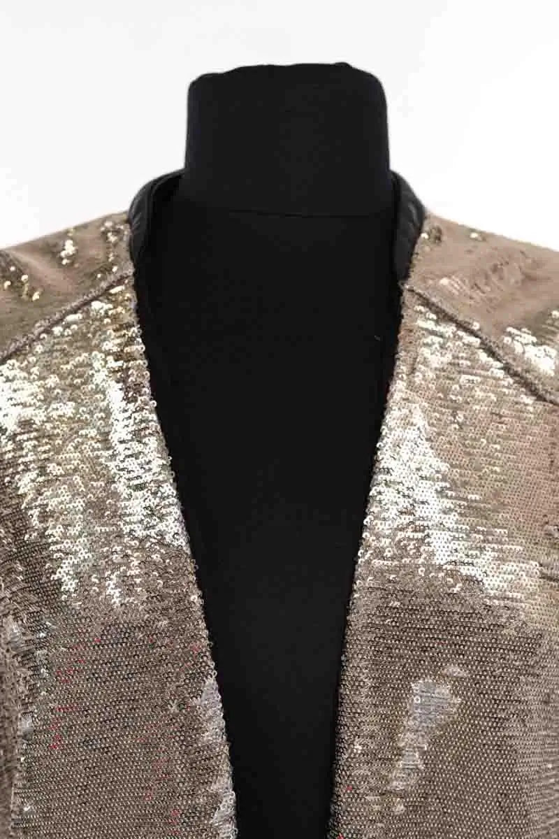 Veste Maje Doré en Paillettes