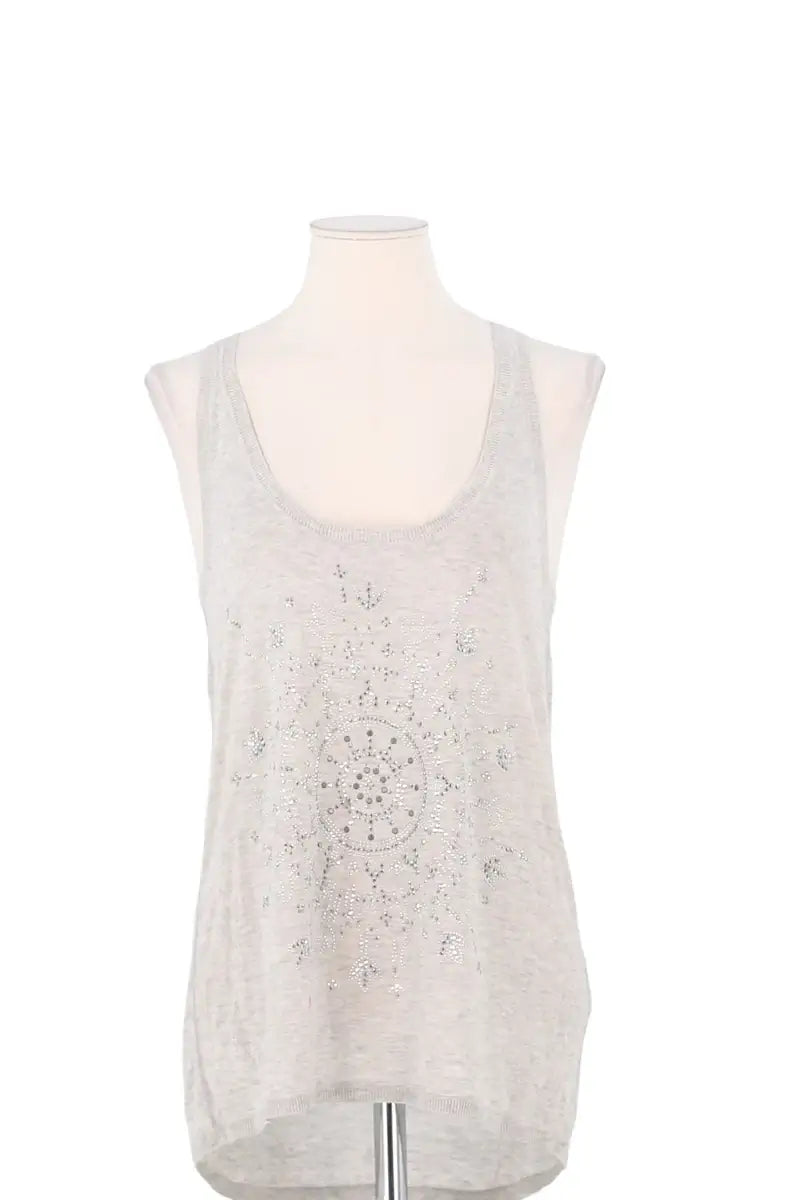 Top sans manche Zadig & Voltaire Gris en Viscose, taille M - Seconde Main