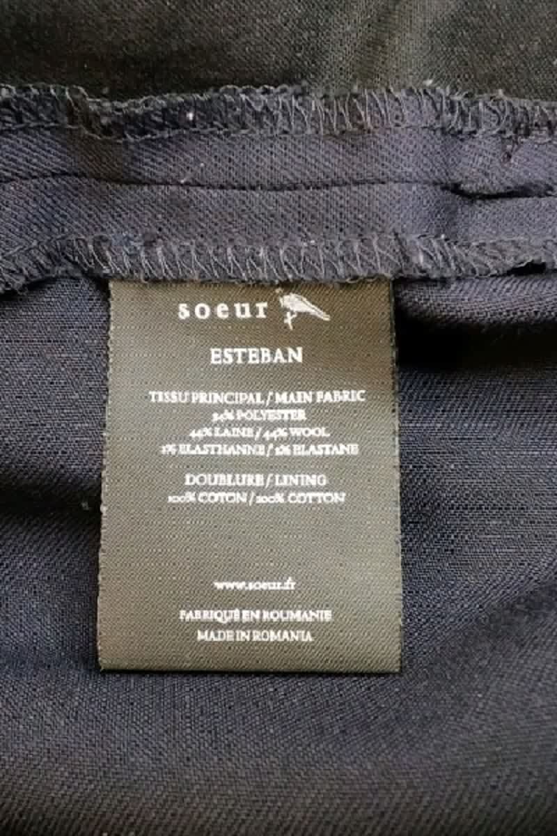 Pantalon droit Soeur  Marine