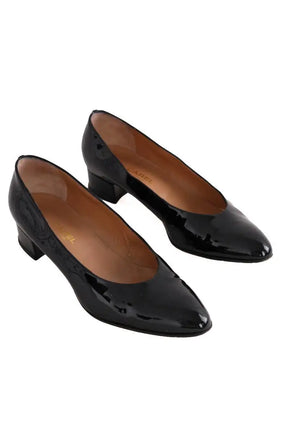Ballerines Carel Noir en Cuir verni