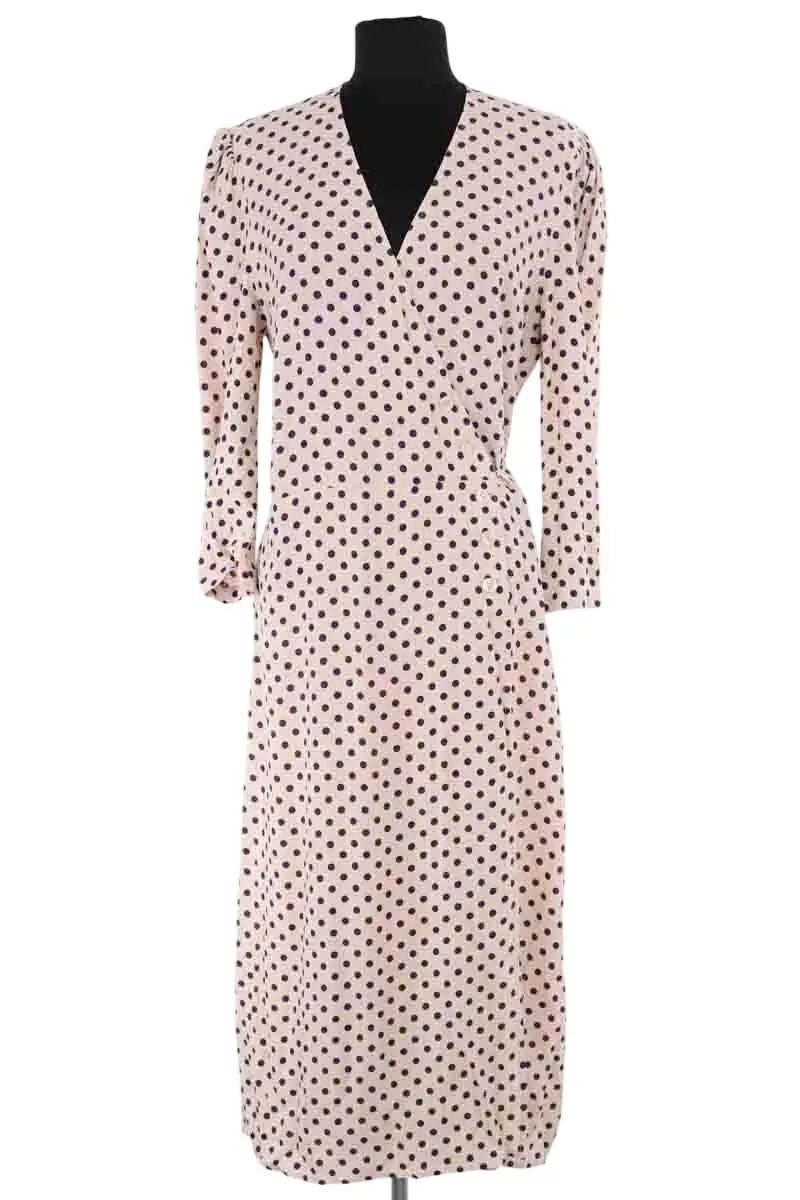 Robe Rouje Beige en Viscose, taille L - Seconde Main