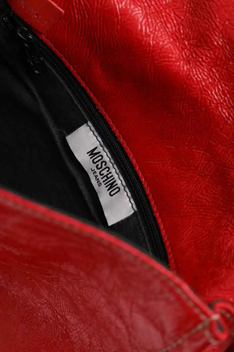 Sac porté épaule Moschino Rouge en Cuir