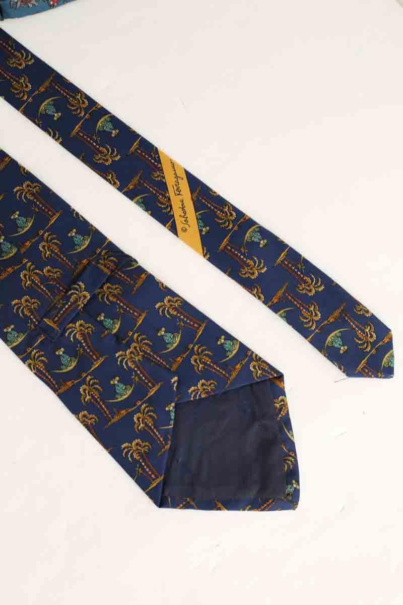 Cravate Salvatore Ferragamo  Bleu