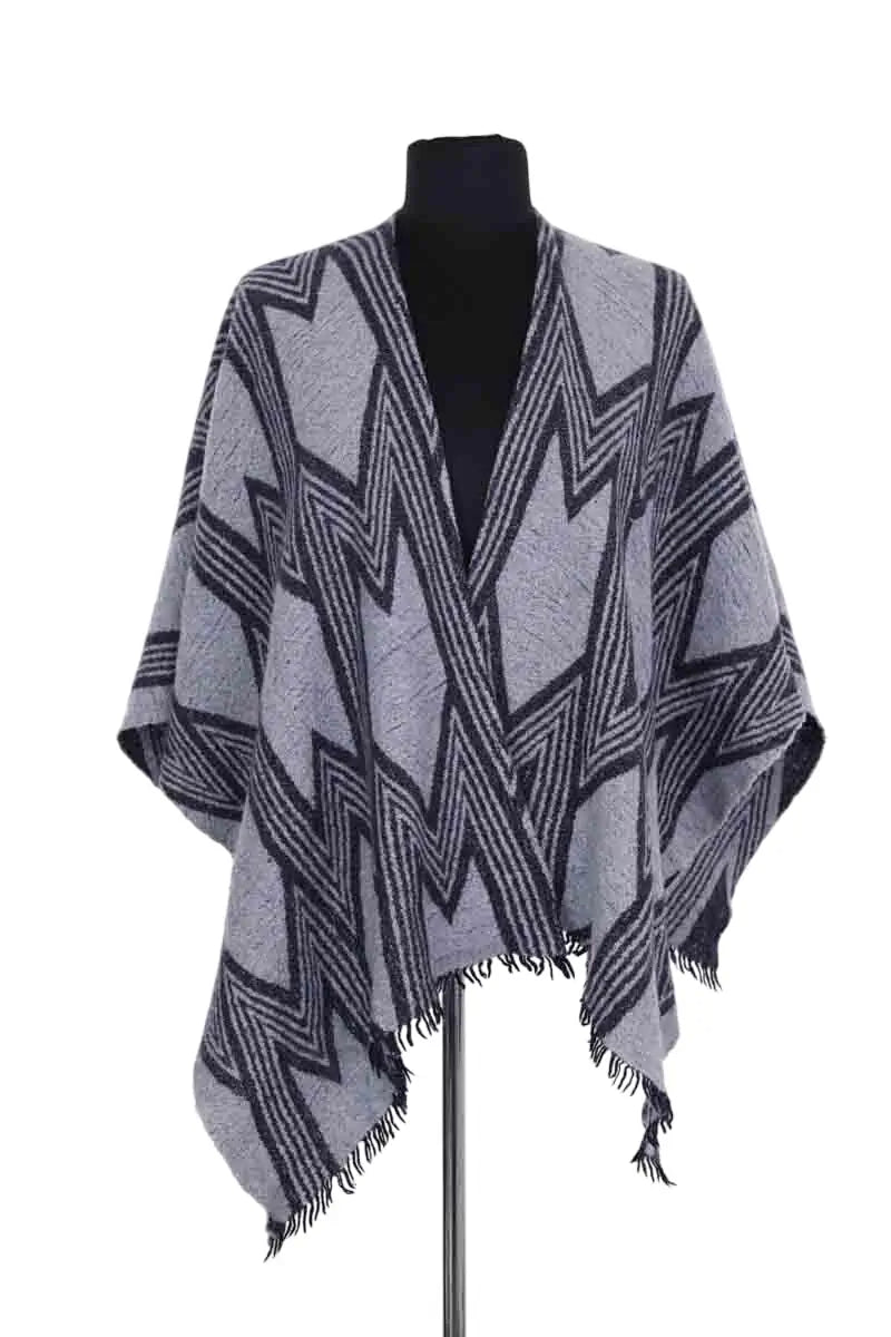Poncho Maje Bleu en Synthétique - Seconde Main